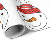 Snowman gezicht inpakpapier (Rol Hoek)