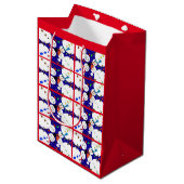Snowman Gift Bag Medium Cadeauzakje (Voorkant Gekanteld)
