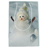 Snowman Gift Bag Medium Cadeauzakje (Voorkant)