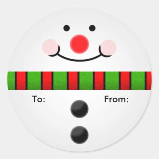 Snowman Gift Label (Voorkant)