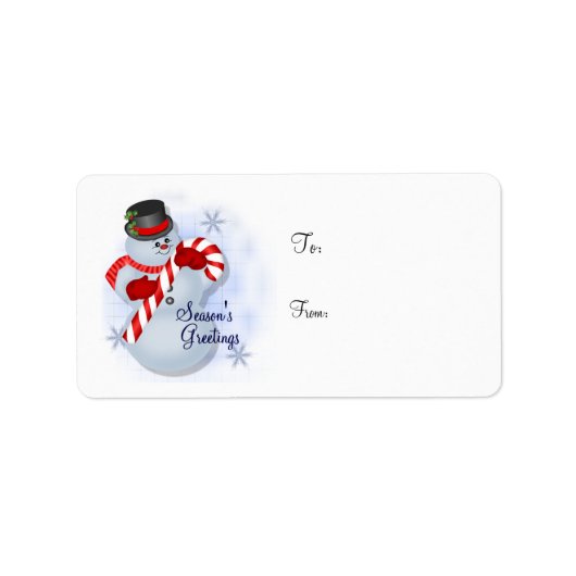 Snowman Gift Label - Label (Voorkant)