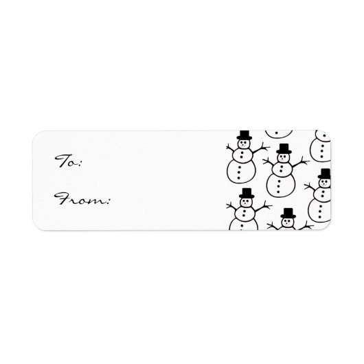 Snowman Gift Label Label (Voorkant)