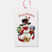 Snowman Gift-Label voor kerstcadeautjes Cadeaulabel (Voorkant)