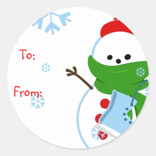 Snowman Gift Labels (Voorkant)