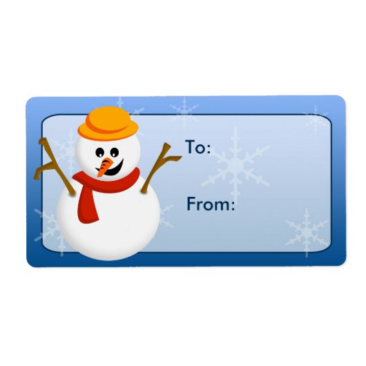 Snowman Gift Labels (Voorkant)