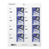 Snowman Gift Labels - Blauw (Full Sheet)