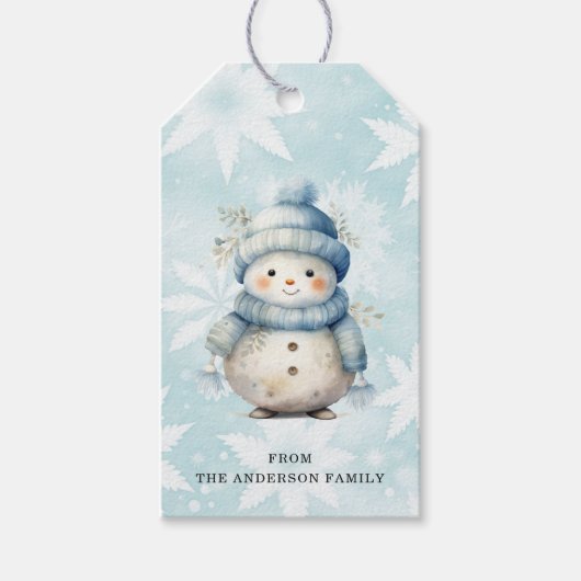 Snowman Gift Labels Cadeaulabel (Voorkant)