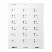 Snowman Gift Labels glimlachen (Full Sheet)