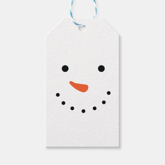 Snowman Gift Labels Kerstmis Presentatielabels Cadeaulabel (Voorkant)