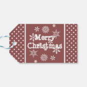 Snowman Gift-Labels met prettige kerstfeestdagen Cadeaulabel (Achterkant Horizontaal)