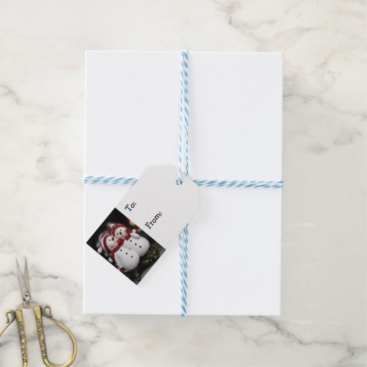 Snowman Gift-Labels met prettige kerstfeestdagen Cadeaulabel (Met Touw)