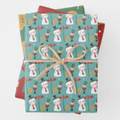 Snowman Gingerbrood Man Tin Soldier Kerstmis Inpakpapier Vel (In situ)