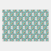 Snowman Gingerbrood Man Tin Soldier Kerstmis Inpakpapier Vel (Voorkant)