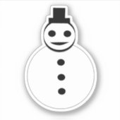 Snowman glimlachen sticker (Voorkant)