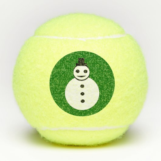 Snowman glimlachen tennisballen (Voorkant)