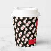 Snowman Gnome past Kleur en Tekst aan Papieren Bekers (Rechts)