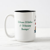 Snowman Golfer Holiday Mug (Gauche)