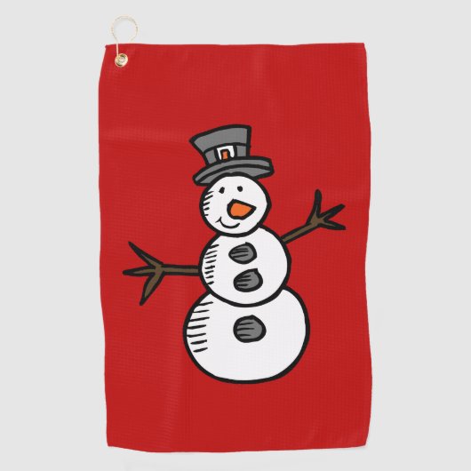 Snowman Golfhanddoek (Voorkant)