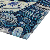 Snowman Gond Panting Snijplank (Hoek)