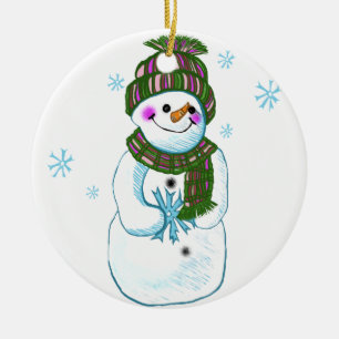 Snowman Granny aangepaste ornamenten