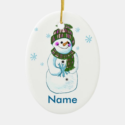 Snowman Granny custom ornament (Voorkant)