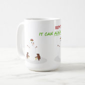 Snowman grappige kerstmok mok (Voorkant links)