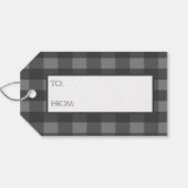 Snowman Gray Buffalo Play Gift Label Cadeaulabel (Achterkant Horizontaal)