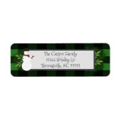 Snowman Green Buffalo Adresetiketten Etiket (Voorkant)