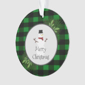 Snowman Green Buffalo Ornament (voorkant)