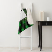 Snowman Green Buffalo Plaid Sherpa Blanche (En situation)