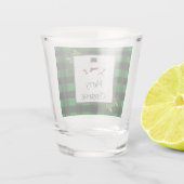 Snowman Green Buffalo Plaid verre (Dos)