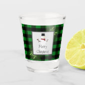 Snowman Green Buffalo Plaid verre (Devant)