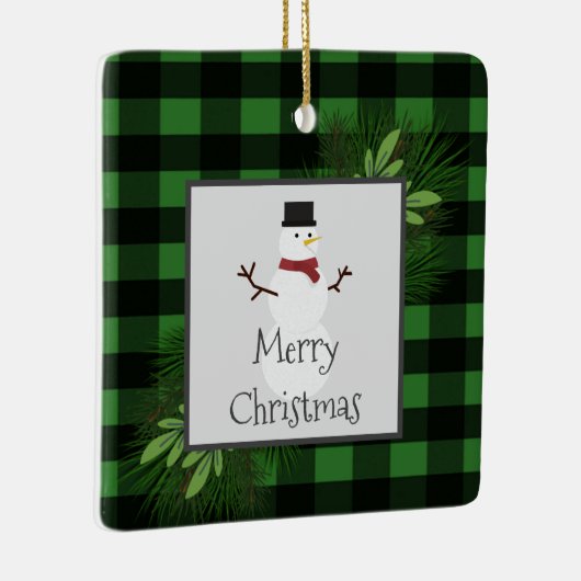 Snowman Green Buffalo Plays Ornament (Rechts)