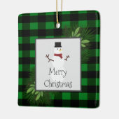 Snowman Green Buffalo Plays Ornament (Links)