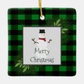 Snowman Green Buffalo Plays Ornament (Voorkant)