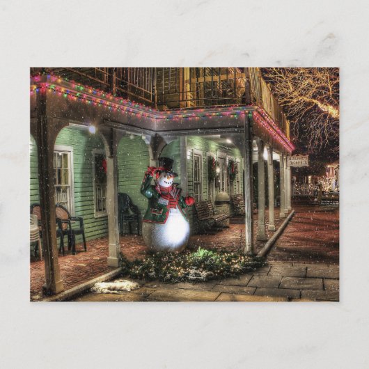 Snowman Greetings Briefkaart (Voorkant)