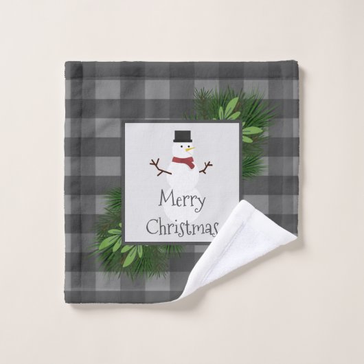 Snowman Grey Buffalo Pset Towel set Bad Handdoek (Wasdoekje)
