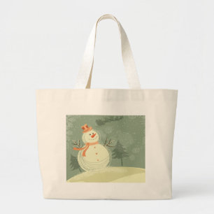 Snowman Grote Tote Bag