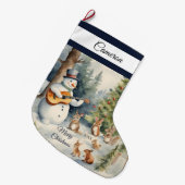 Snowman Guitar Custom Grote Kerstsok (Voorkant (Hangend))