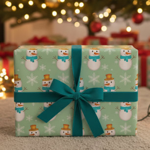 Snowman Hand getrokken Gift Cadeaupapier
