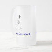 Snowman Happiness Consultant Matglas Bierpul (Voorkant links)