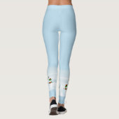 Snowman Happy Holidays Leggings Bleus (Dos)