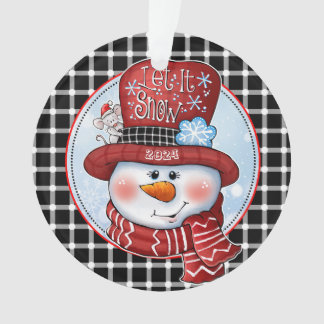 Snowman Herinneringen: Sneeuwman Kerstmis Ornament