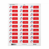 Snowman hiver Noël Étiquettes de adresse de vacanc (Feuille entière)