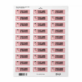 SNOWMAN HIVER NOËL RETOUR ADRESSE ÉTIQUETTES (Feuille entière)