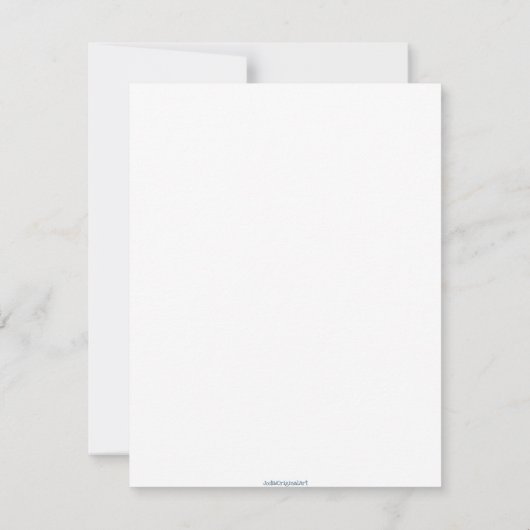 Snowman hiver scène Flat Note Carte (Dos)