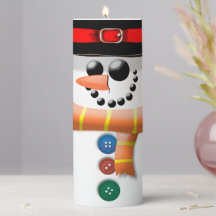 Snowman, Hiver, Vacances Bougies Décoration