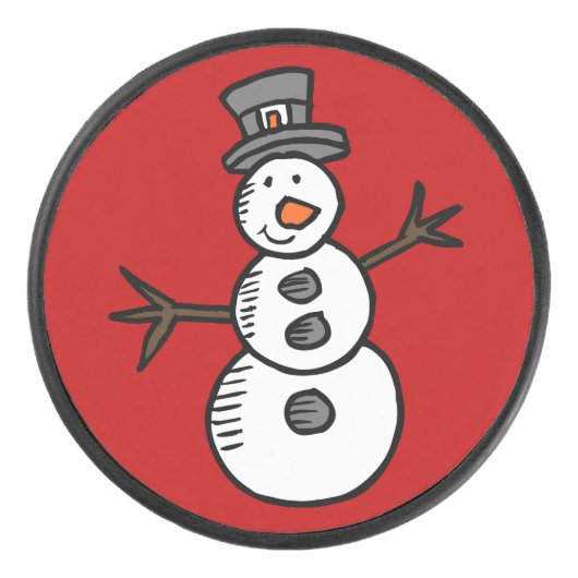 Snowman Hockey Puck (Voorkant)