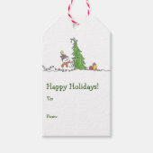 Snowman Holiday Cadeaulabel (Voorkant)