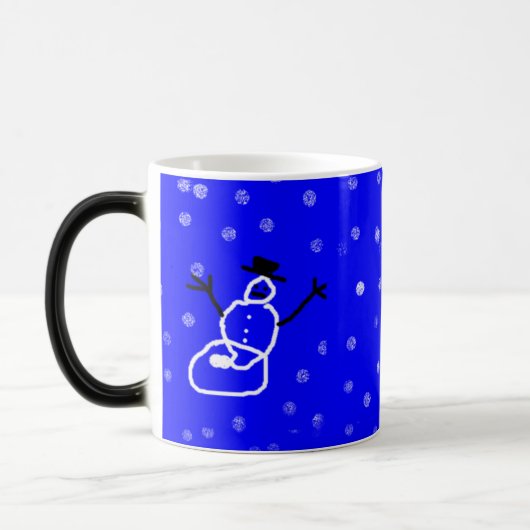 Snowman Holiday Christmas Mug personnalisable (Gauche)